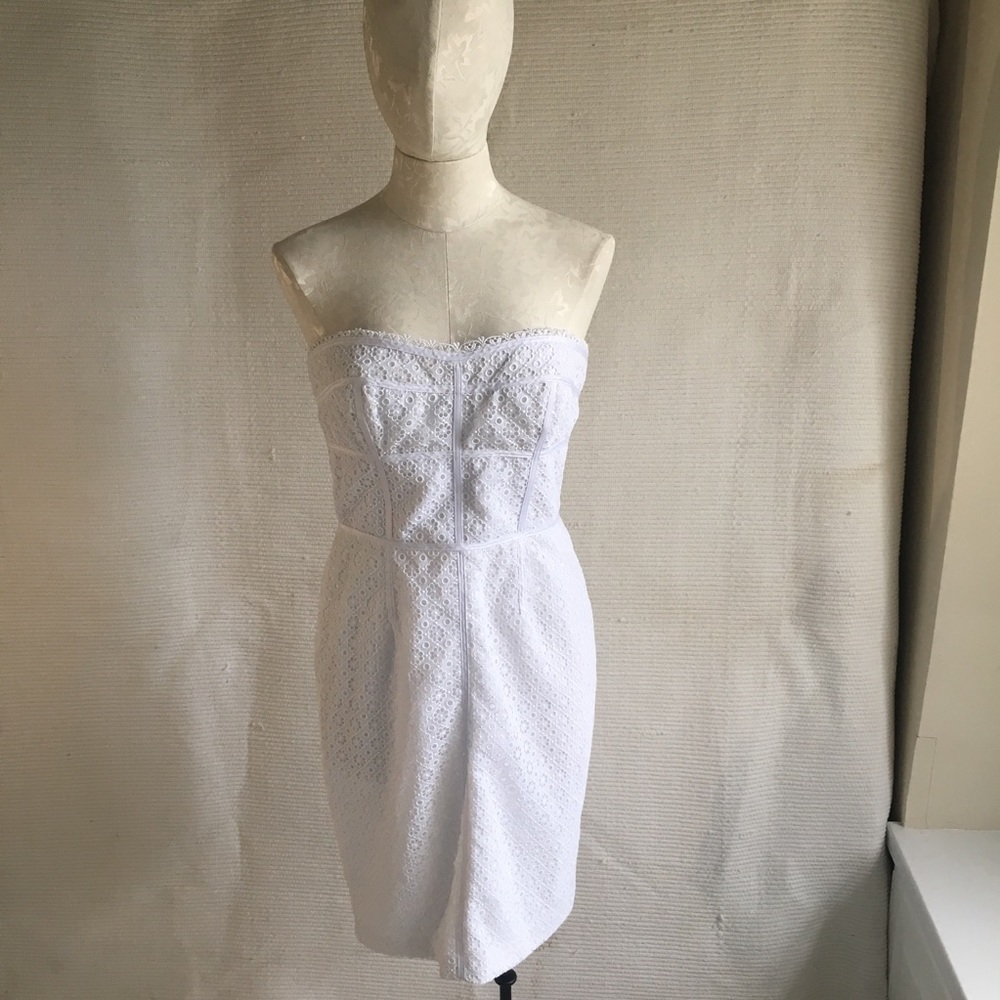 Jill Stuart 8 Strapless Corset Lace Prairie Dress Weddings July 4th - Picture 8 of 8